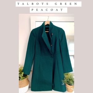 TALBOTS Green Peacoat